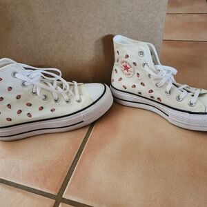 Womens White High-Top Converse